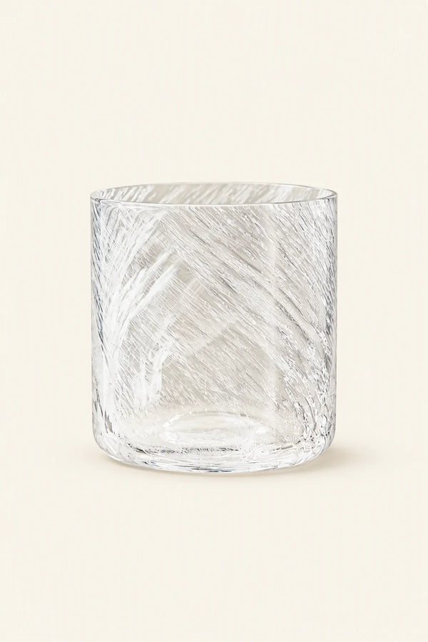 Snowfall Hour White Glass Tumbler