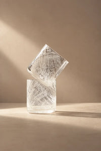 Snowfall Hour White Glass Tumbler