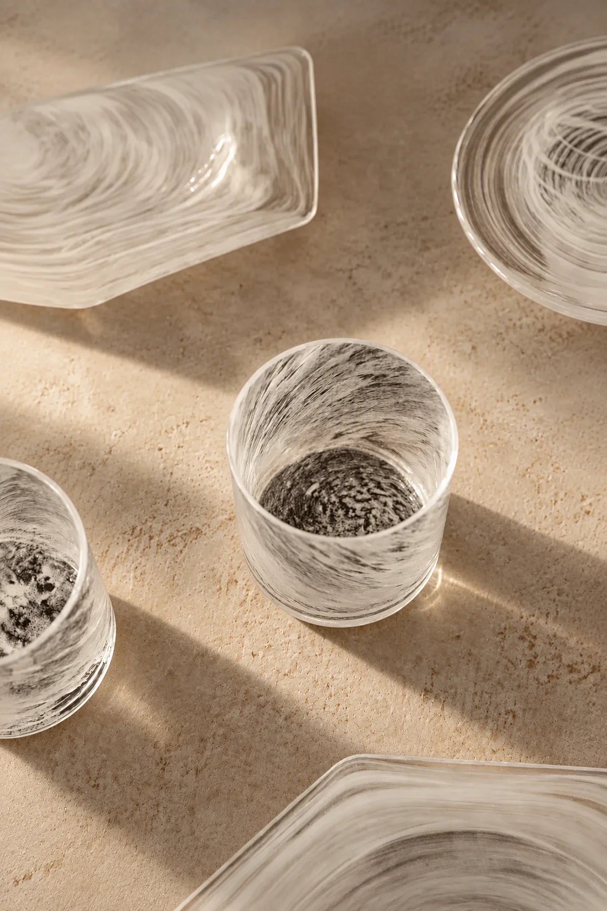 Snowfall Hour White Glass Tumbler