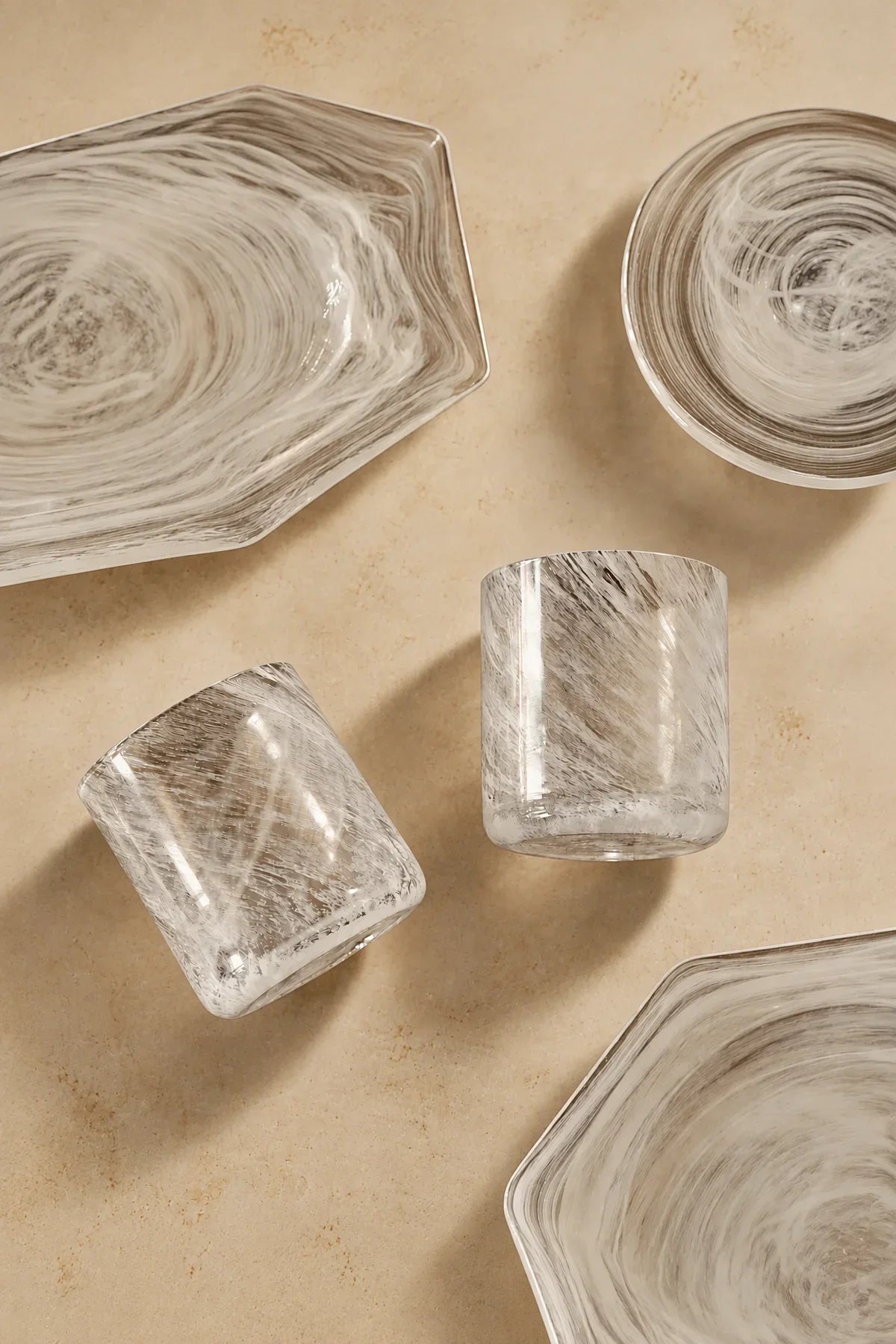 Snowfall Hour White Glass Tumbler