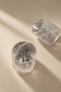 Snowfall Hour White Glass Tumbler