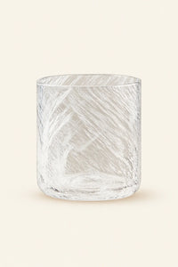 Snowfall Hour White Glass Tumbler