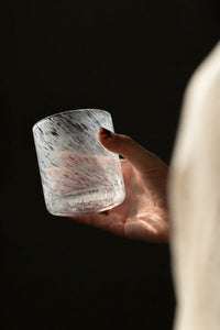 Snowfall Hour White Glass Tumbler