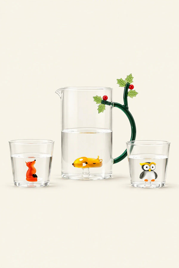 Enchanted Forest Clear Borosilicate Glass Drinkware