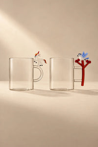 Enchanted Forest Clear Borosilicate Glass Drinkware