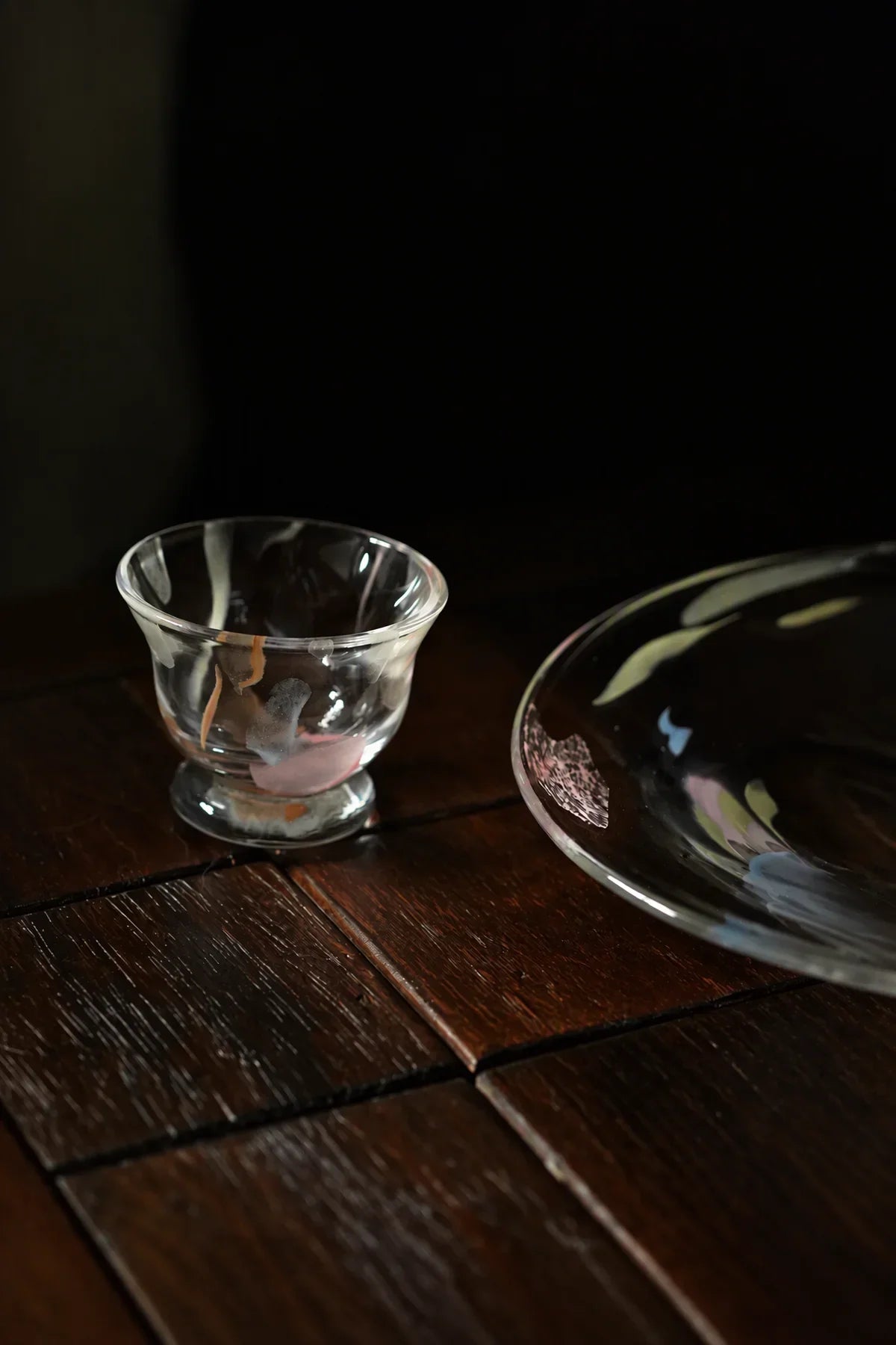 Petal Drift Clear Glass Drinkware Set