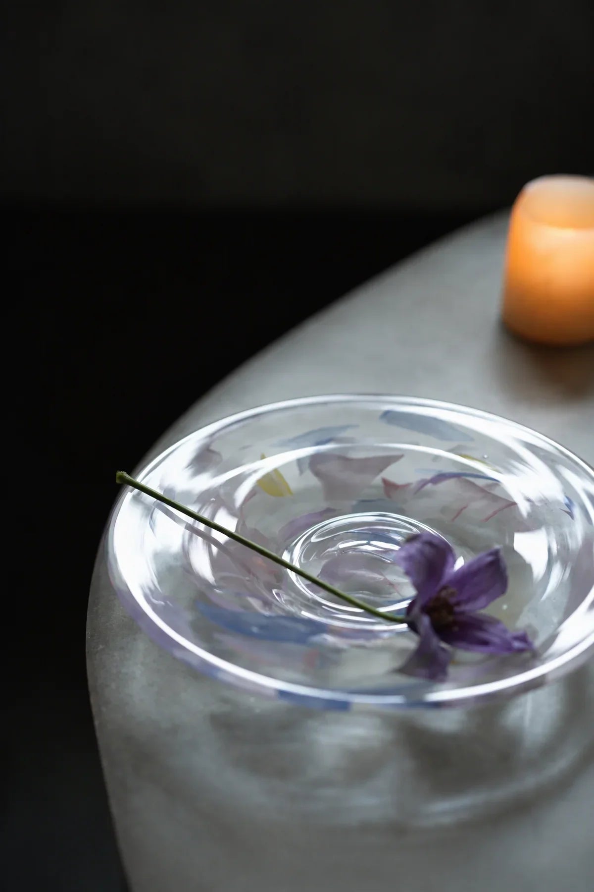 Petal Drift Clear Glass Drinkware Set