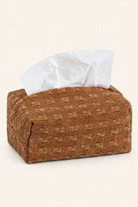 Rustic Envelope Brown Fabric Tissue Box Cover
