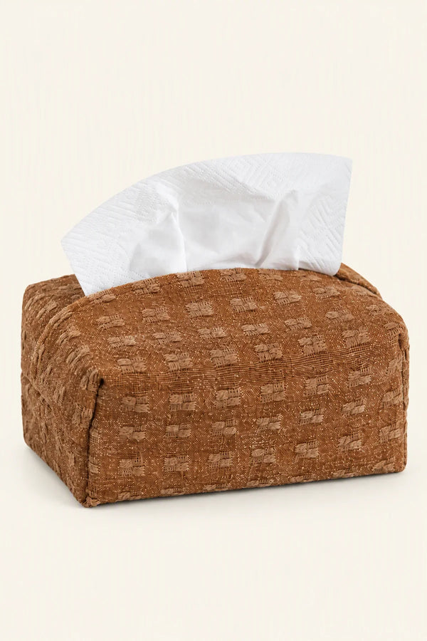 Rustic Envelope Brown Fabric Tissue Box Cover