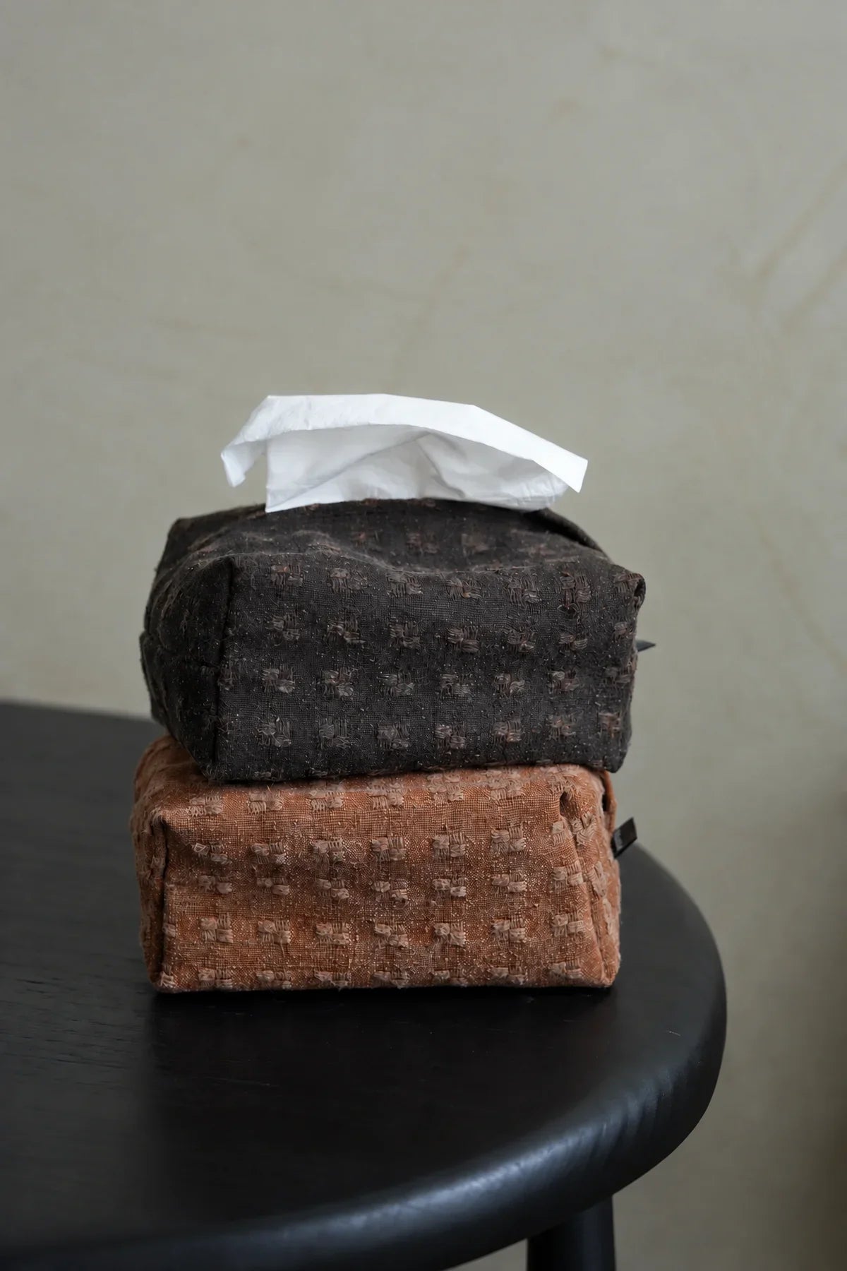 Rustic Envelope Brown Fabric Tissue Box Cover