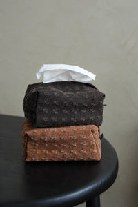 Rustic Envelope Brown Fabric Tissue Box Cover