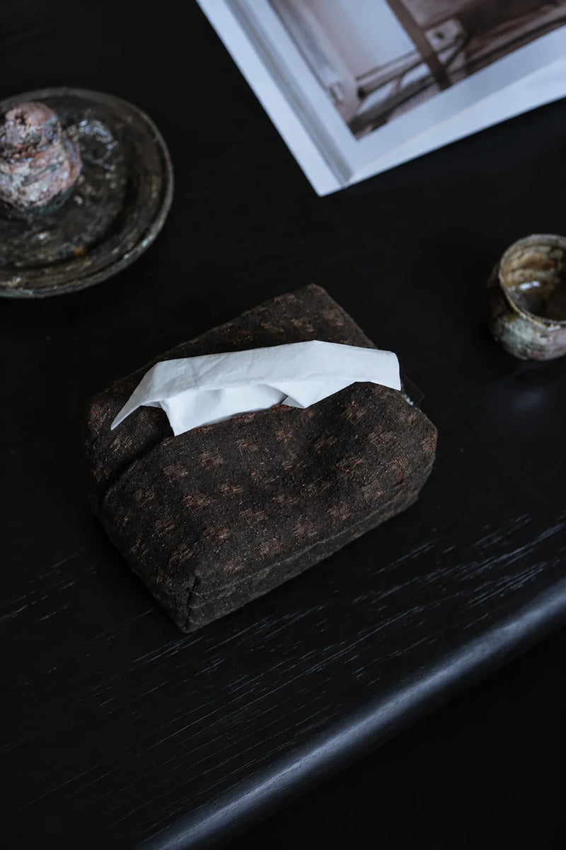 Rustic Envelope Brown Fabric Tissue Box Cover