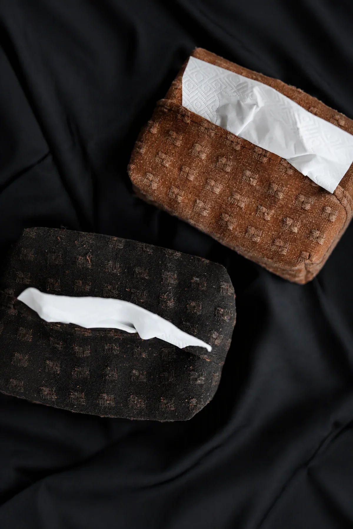 Rustic Envelope Brown Fabric Tissue Box Cover