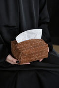 Rustic Envelope Brown Fabric Tissue Box Cover