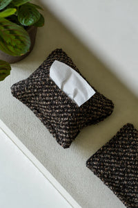 Pillow Talk Brown Speckled Fabric Tissue Cover