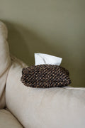 Pillow Talk Brown Speckled Fabric Tissue Cover