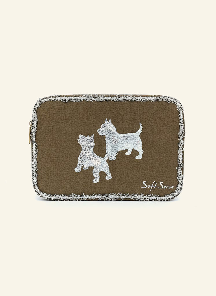 Embroidered Puppy Laptop Bag
