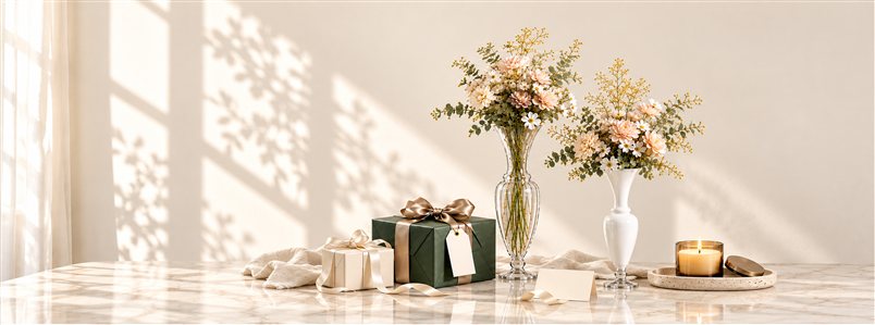 Thoughtful gifts arranged for a special occasion